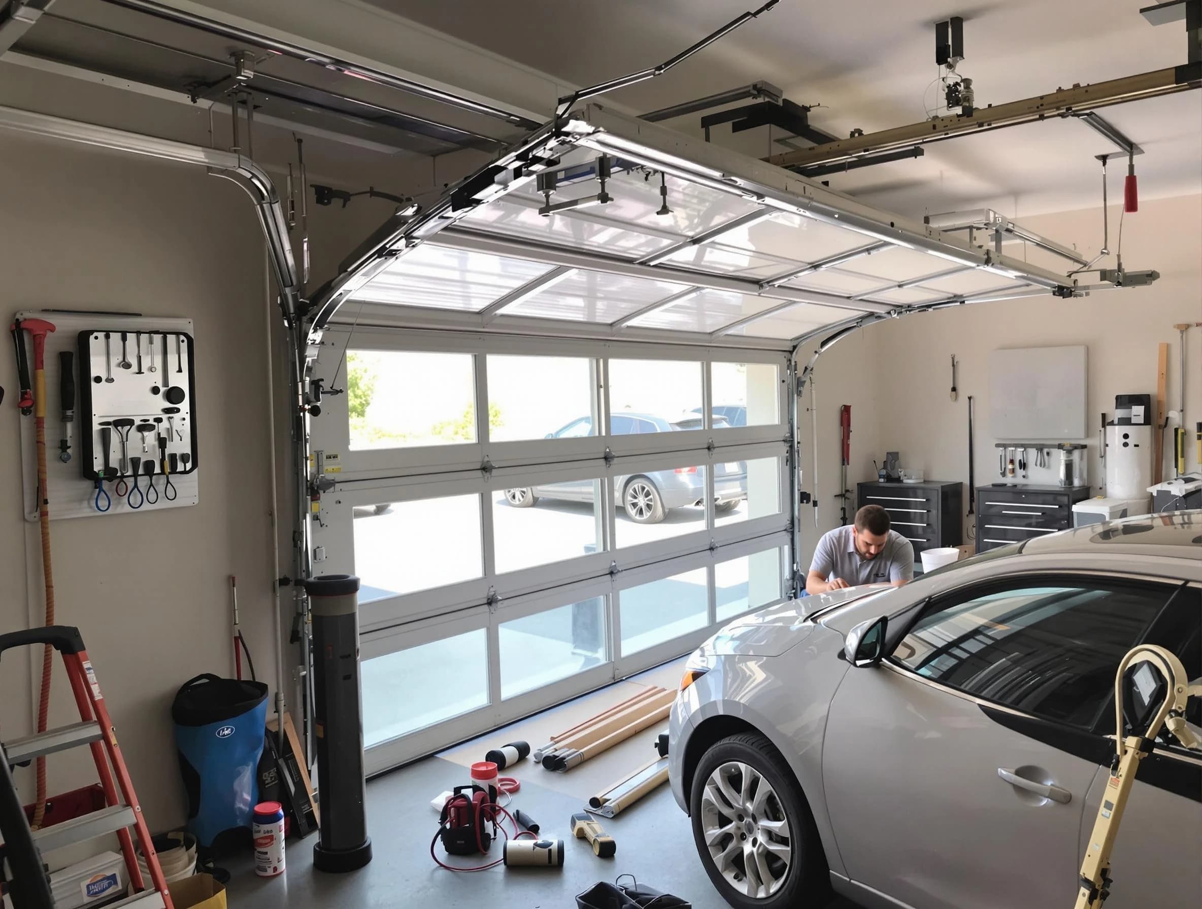 Garage door noise reduction service by Hyrum Garage Door Repair in Hyrum