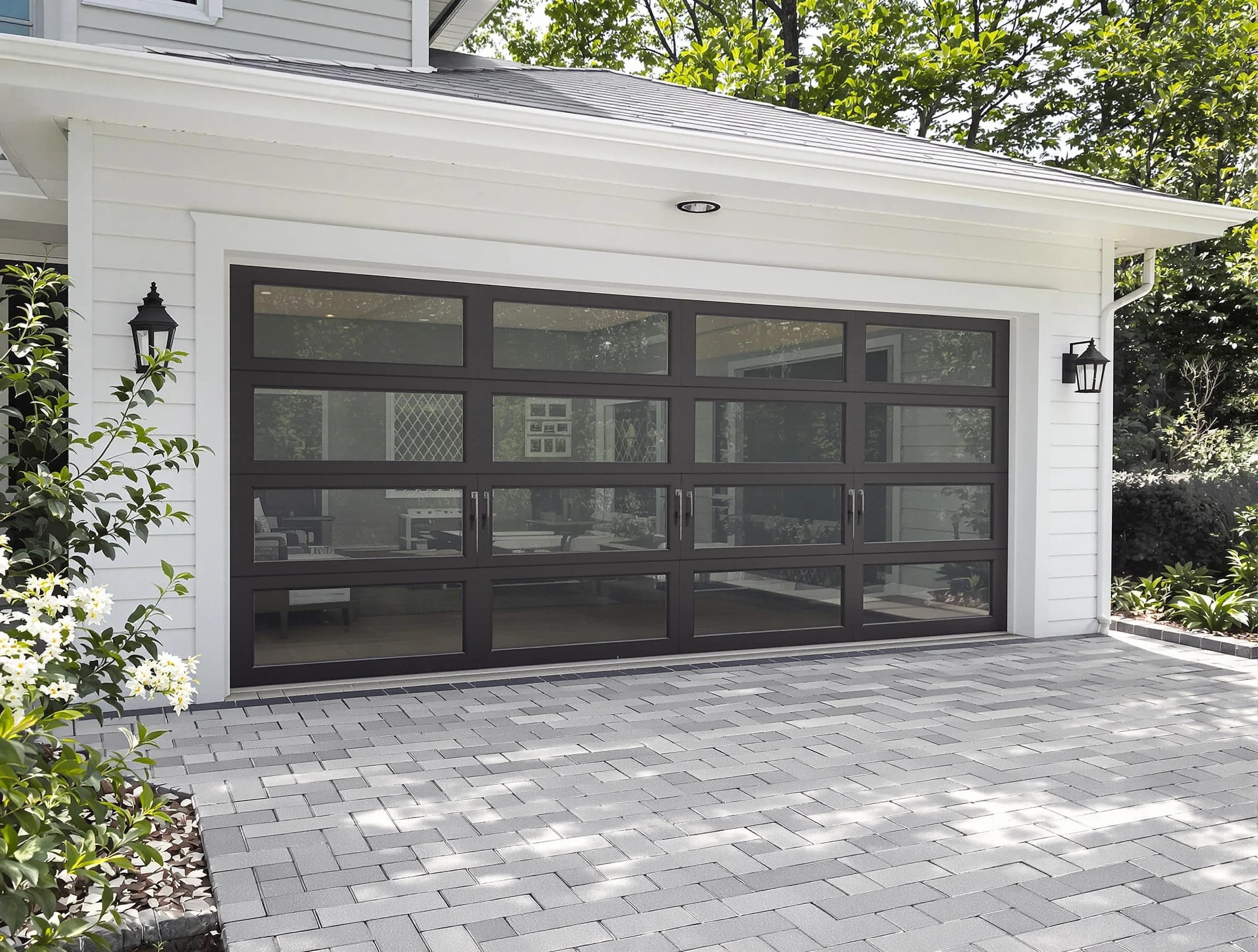 Hyrum Garage Door Repair design specialist presenting custom garage door options to Hyrum homeowner