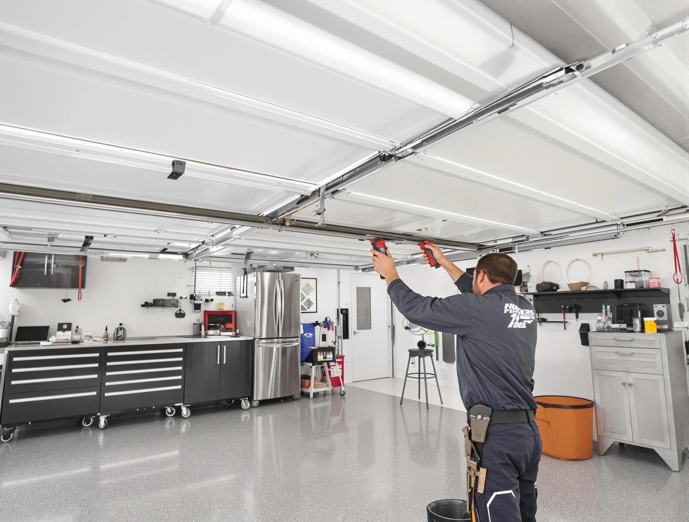 Overhead garage door repair service by Hyrum Garage Door Repair in Hyrum