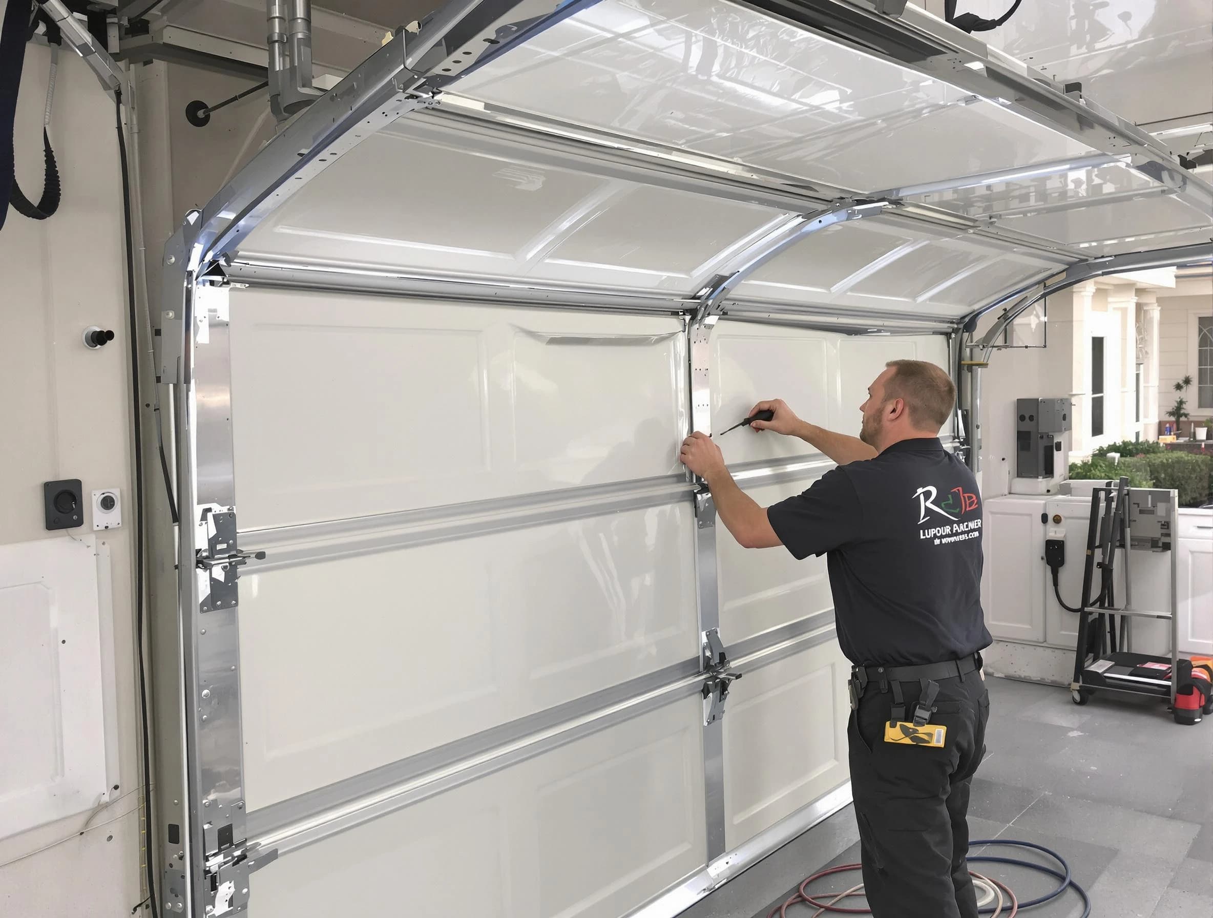 Hyrum Garage Door Repair professional performing panel repair in Hyrum