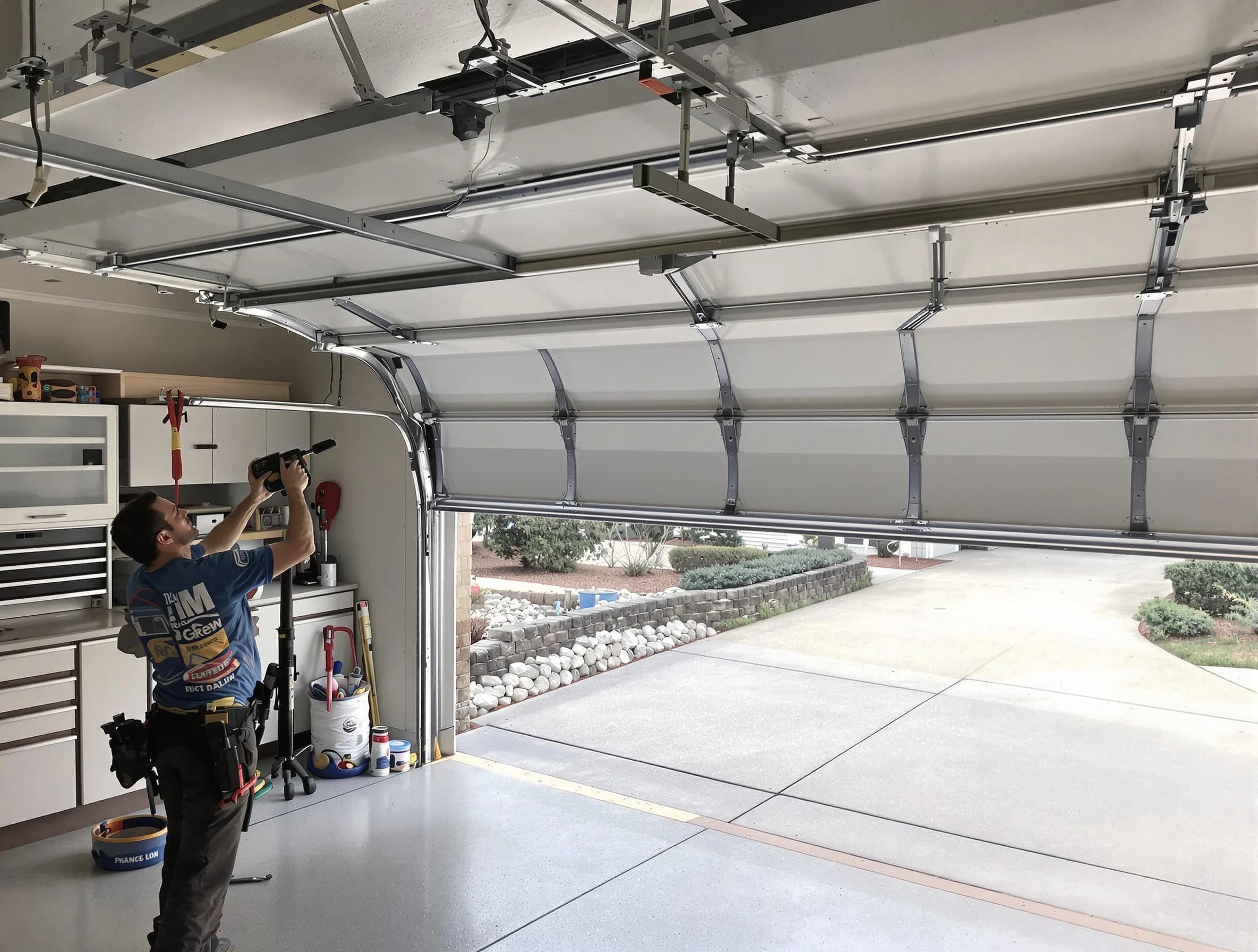 Garage door track repair service by Hyrum Garage Door Repair in Hyrum
