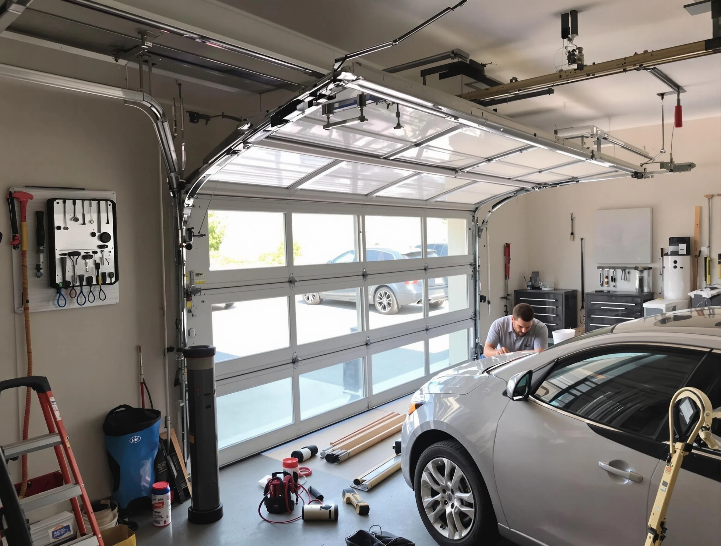 Garage door noise reduction service by Hyrum Garage Door Repair in Hyrum